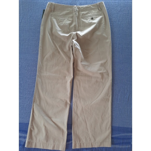 Lauren Ralph Lauren Biltmore Chino Pants Cream Cotton Khaki Wide Leg 12 NEW SEE - Picture 8 of 10